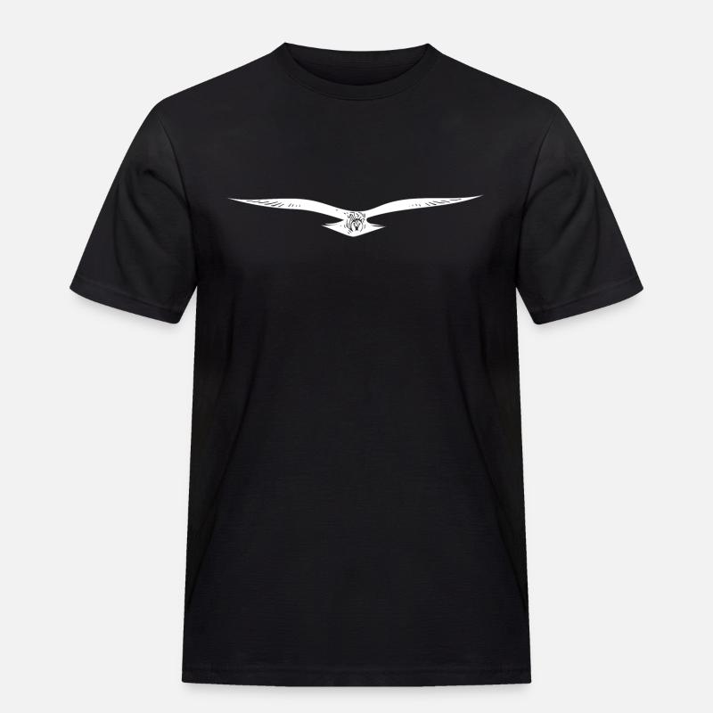 Elegant flying eagle - Men's Workwear T-Shirt - black