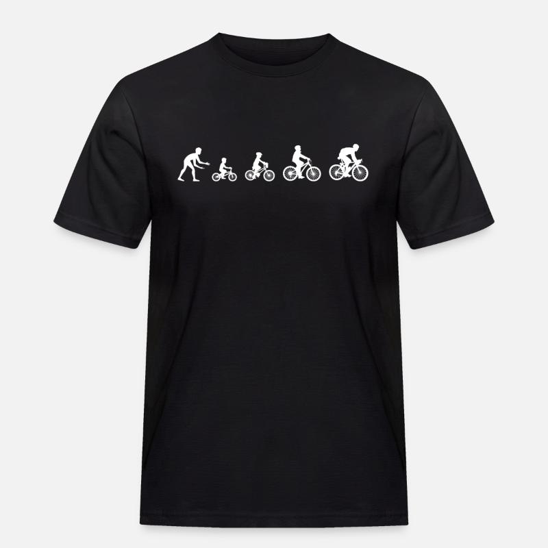 Rennrad Evolution - Männer Workwear T-Shirt - Schwarz