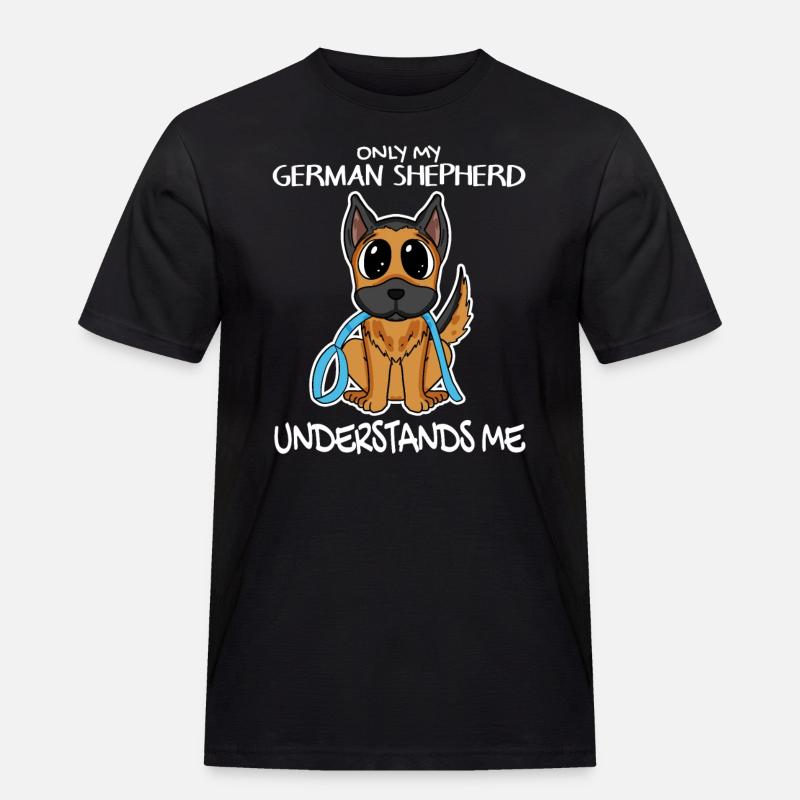Deutscher Schäferhund - Männer Workwear T-Shirt - Schwarz