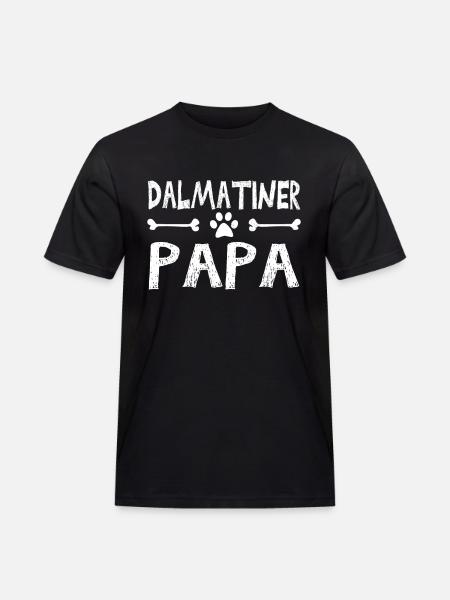 Dalmatiner Papa - Männer Workwear T-Shirt - Schwarz