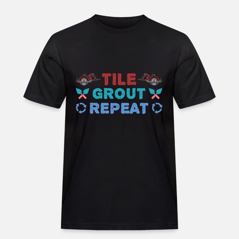 Beruf Bester Fliesenleger Geschenk-Idee - Männer Workwear T-Shirt - Schwarz