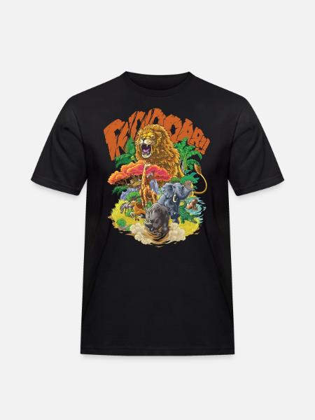 Tiere der Savanne #2 - Männer Workwear T-Shirt - Schwarz