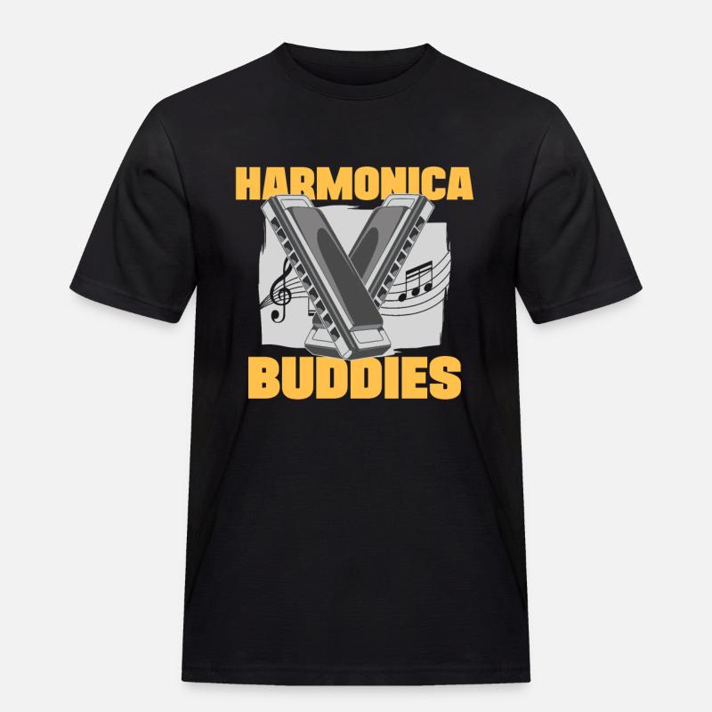 Harmonica Buddies Harmonicist Gift Idea - Men's Workwear T-Shirt - black
