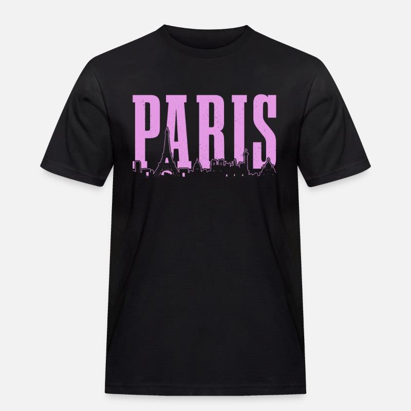 Paris Frankreich Eiffelturm Souvenir - Männer Workwear T-Shirt - Schwarz