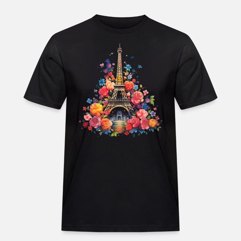 Paris Frankreich Eiffelturm Souvenir - Männer Workwear T-Shirt - Schwarz