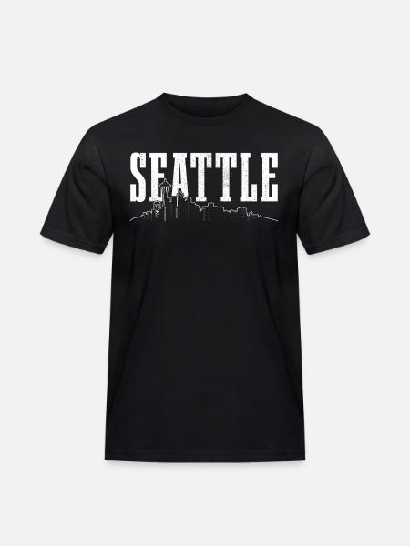 Seattle Washington Souvenir Gift - Men's Workwear T-Shirt - black