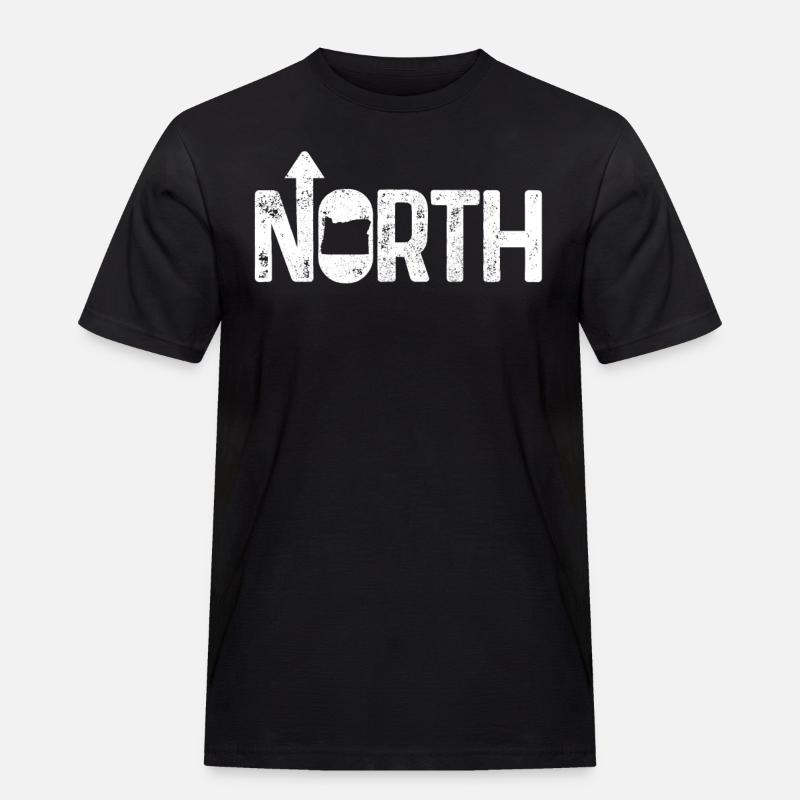 Oregon - Männer Workwear T-Shirt - Schwarz