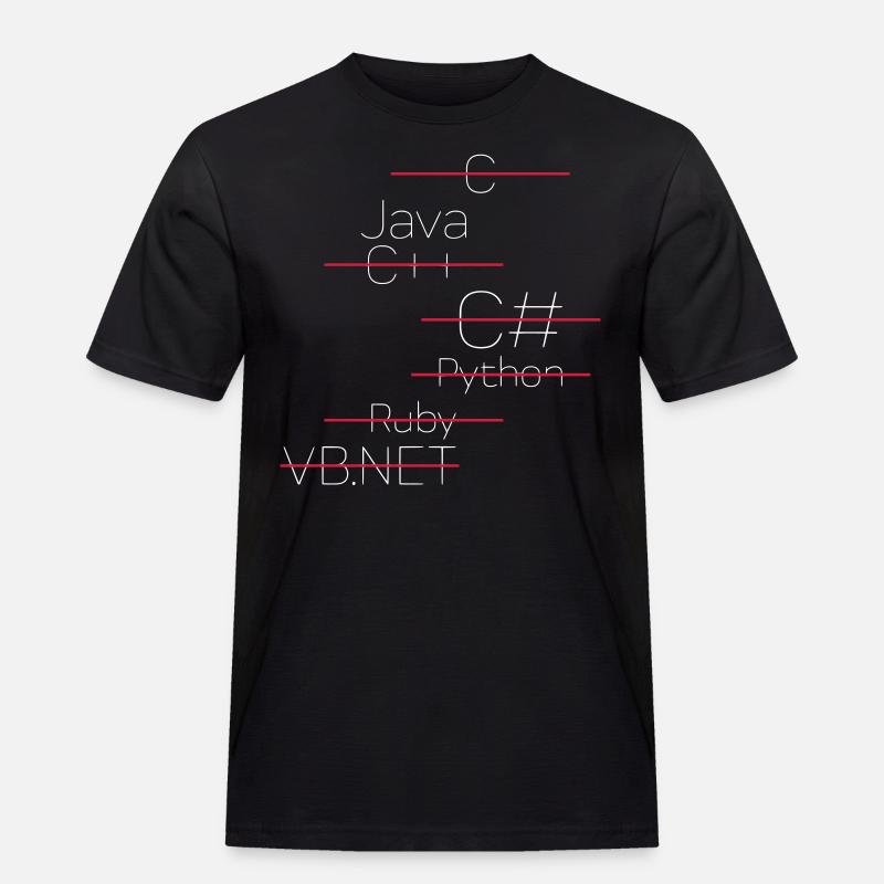 JAVA CODING / PROGRAMMIERSPRACHE - Männer Workwear T-Shirt - Schwarz