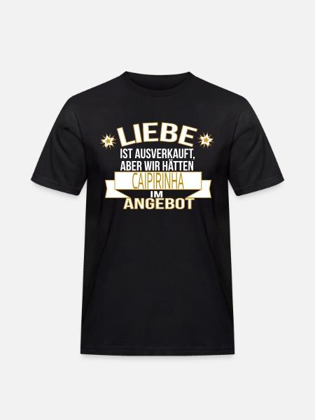 CAIPIRINHA - Männer Workwear T-Shirt - Schwarz