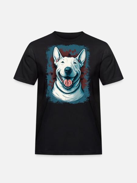 Cheerful Bull Terrier - Men's Workwear T-Shirt - black