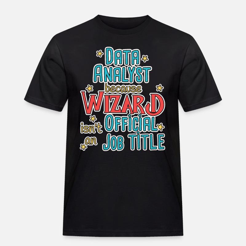 Data Analyst Wizard - Men's Workwear T-Shirt - black