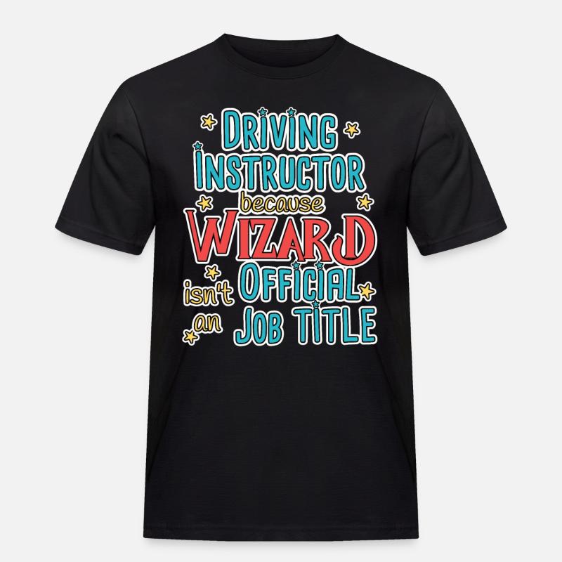 Driving Instructor Wizard Fahrschule - Männer Workwear T-Shirt - Schwarz