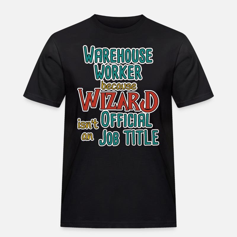 Warehouse Worker Wizard - Men's Workwear T-Shirt - black