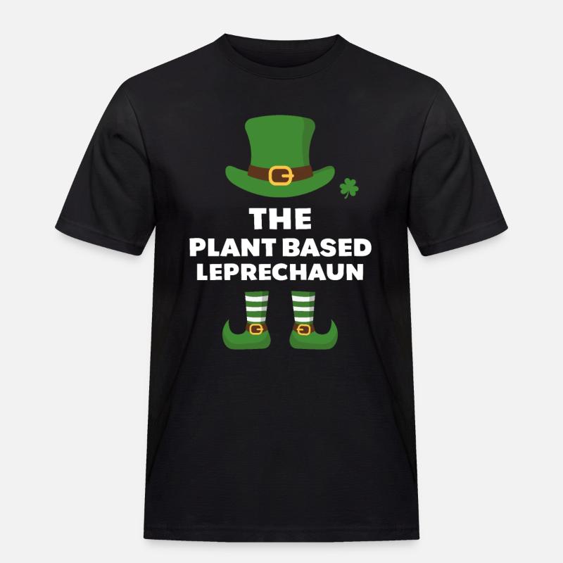 Der pflanzliche Kobold - Männer Workwear T-Shirt - Schwarz
