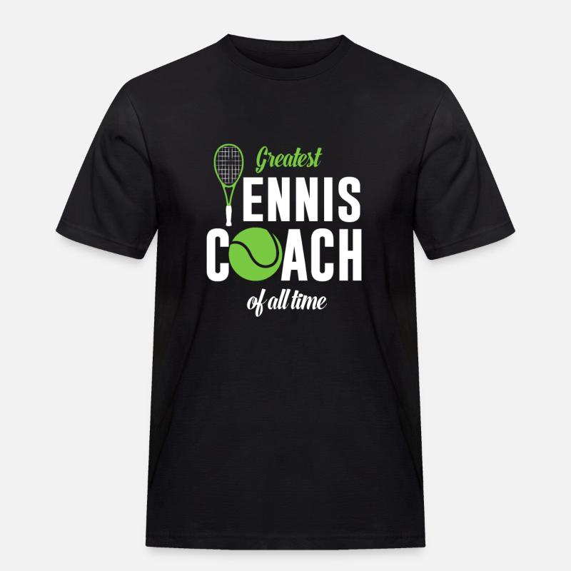 Largest tennis coach ever - Men's Workwear T-Shirt - black