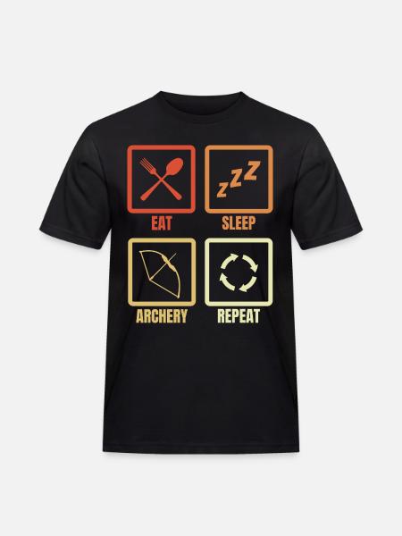 Eat Sleep Archery Repeat - Men's Workwear T-Shirt - black