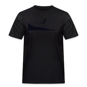 Trail Runner Cross Trail Mountain Runner - Men's Workwear T-Shirt - black - Front - AI Model Male 178 light (178cm)