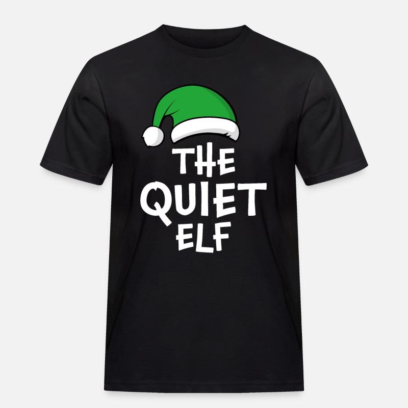 Der stille Elf - Männer Workwear T-Shirt - Schwarz