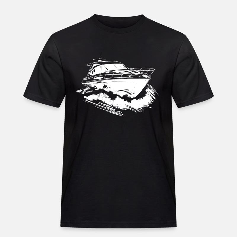 Motorboot - Männer Workwear T-Shirt - Schwarz