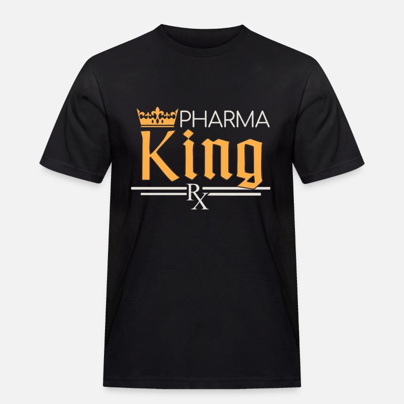 Apotheke | Pharma King - Männer Workwear T-Shirt - Schwarz