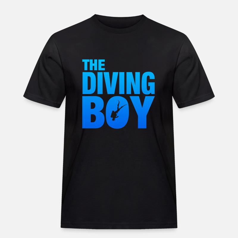 Diving, Tauchen - Männer Workwear T-Shirt - Schwarz