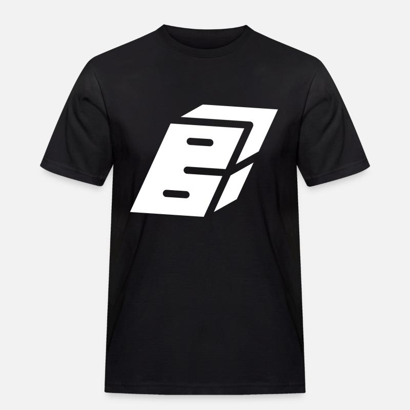 Abstract B-Brief - Männer Workwear T-Shirt - Schwarz