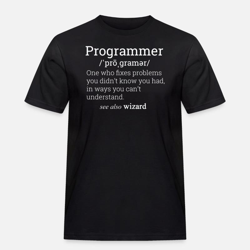 Programmierer Definition - Männer Workwear T-Shirt - Schwarz
