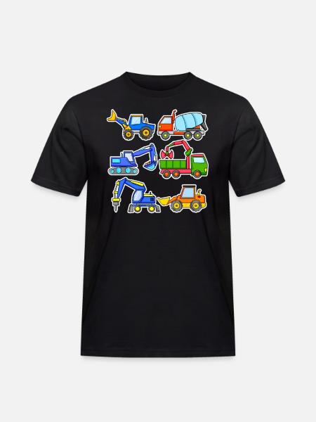 Construction site vehicles - Men's Workwear T-Shirt - black