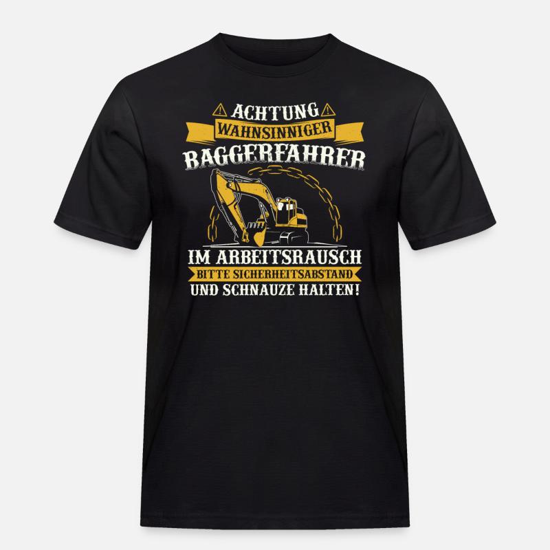 Baggerfahrer Baggerführer Baggern Bagger Geschenk - Männer Workwear T-Shirt - Schwarz