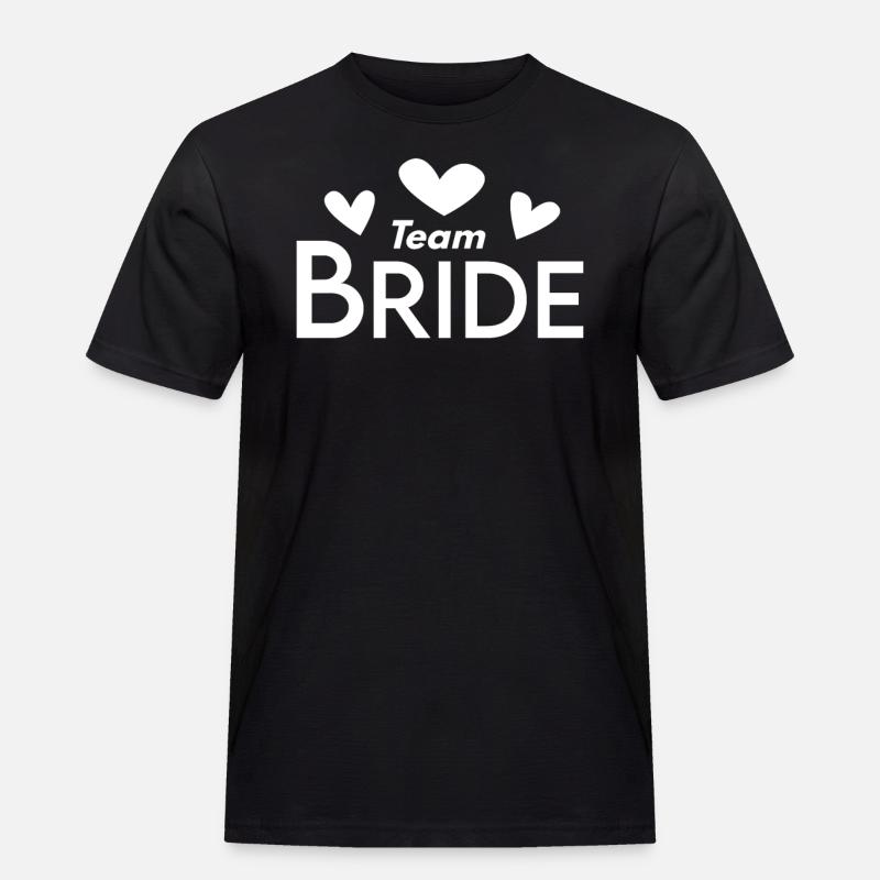 Team Bride - Männer Workwear T-Shirt - Schwarz
