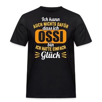 DDR Ostdeutschland Osten Ostalgie Ossi - Männer Workwear T-Shirt - Schwarz - Vorne - AI Model Male 178 light (178cm)