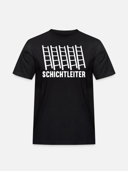 Schichtleiter Nachtschicht Schichtarbeiter - Männer Workwear T-Shirt - Schwarz