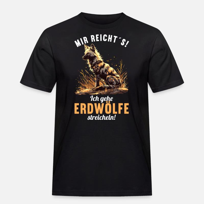 Erdwölfe Erdwolf - Männer Workwear T-Shirt - Schwarz