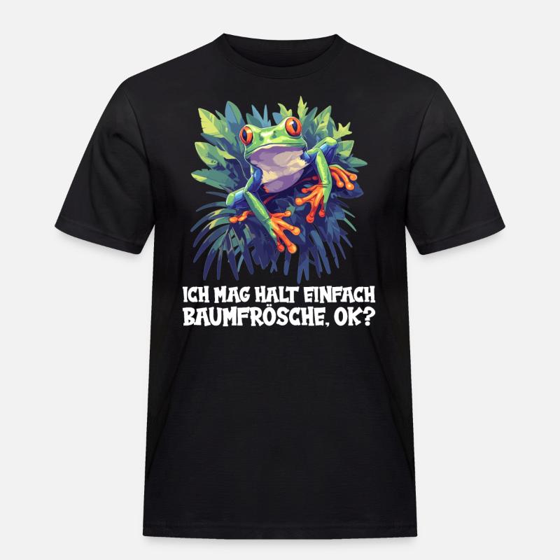 Tree Frog Baumfrösche Baumfrosch - Männer Workwear T-Shirt - Schwarz