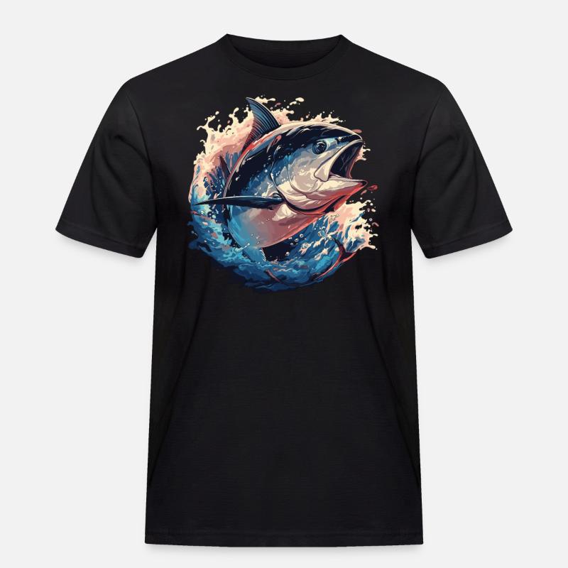 Tuna Thunfische Thunfisch - Männer Workwear T-Shirt - Schwarz