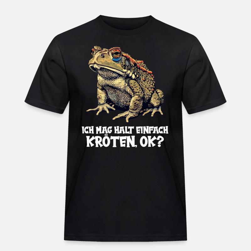 Toad Kröten Kröte - Männer Workwear T-Shirt - Schwarz