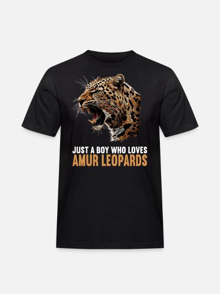 Amur Leopard Amurleoparden Amurleopard - Men's Workwear T-Shirt - black