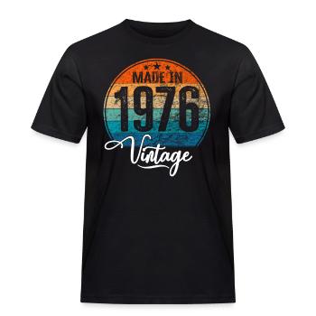Vintage Made in 1976 Geburtsjahr 1976 Geburtstag - Männer Workwear T-Shirt - Schwarz - Vorne - AI Model Male 178 light (178cm)