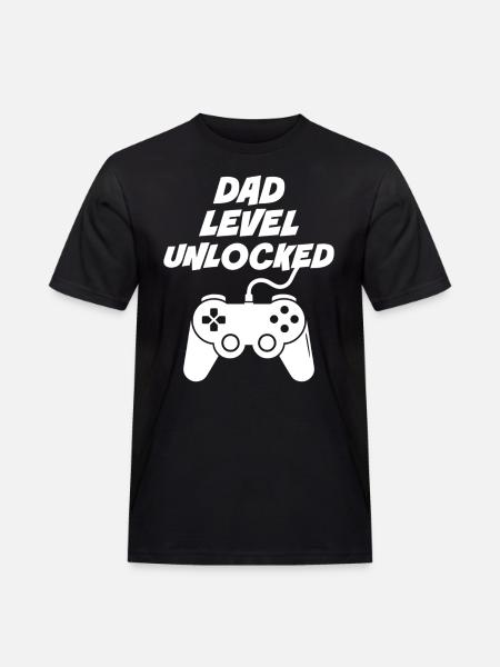 Dad Level Unlocked - Men's Workwear T-Shirt - black