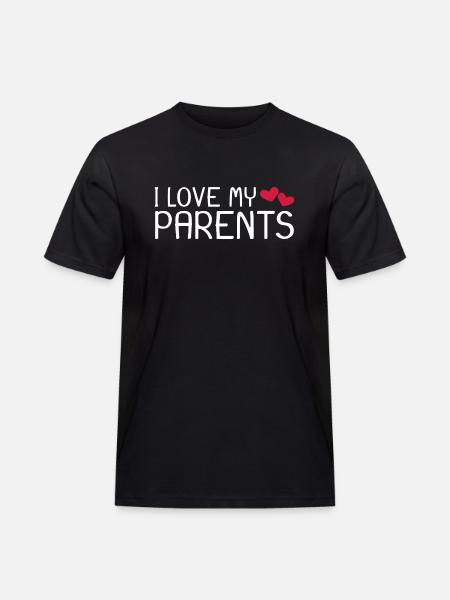 J’aime mes parents - T-shirt Workwear homme - noir