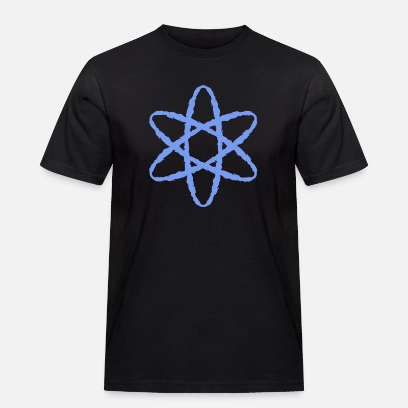 Atom Symbol Atomkraft - Männer Workwear T-Shirt - Schwarz