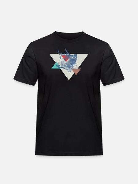 Conception de triangle de vache - T-shirt Workwear homme - noir