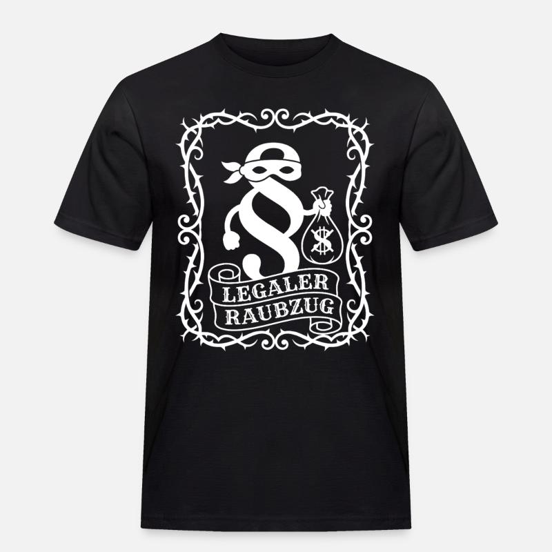 Lovlig Raid Paragraph Bandit - Herre Workwear T-Shirt - sort