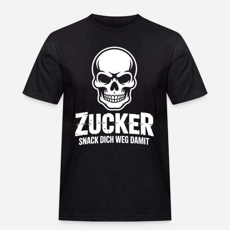 Conception de Snack Crâne de sucre - T-shirt Workwear homme - noir