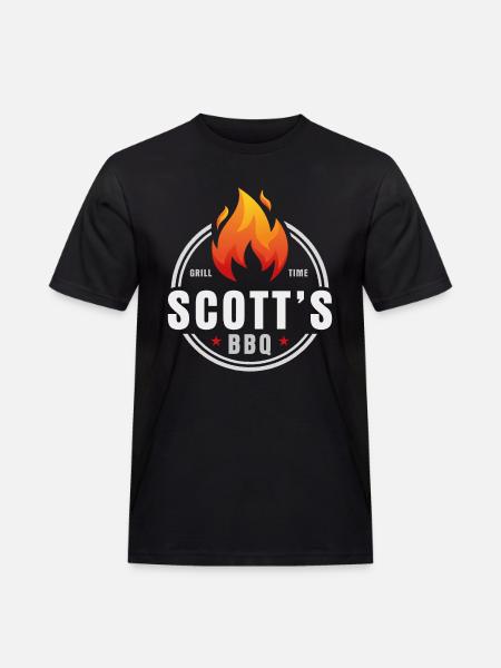 Scotts BBQ - Men's Workwear T-Shirt - black