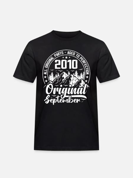September 2010 Original:14 Year Old Birthday Gift - Men's Workwear T-Shirt - black