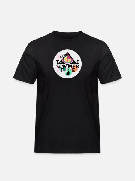 Summertime, positive holiday mood - Men's Workwear T-Shirt - black