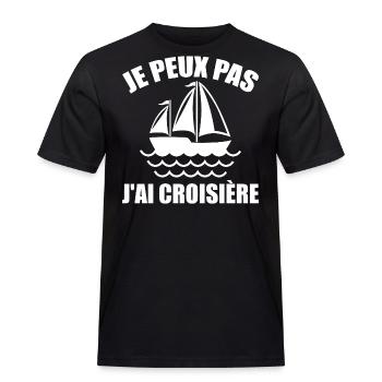 Je peux pas j'ai croisiere - T-shirt Workwear homme - noir - Devant - AI Model Male 178 light (178cm)