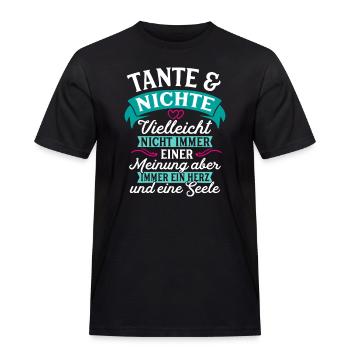 Tante Nichte Seele Geschenk Geburtstag - Männer Workwear T-Shirt - Schwarz - Vorne - AI Model Male 178 light (178cm)