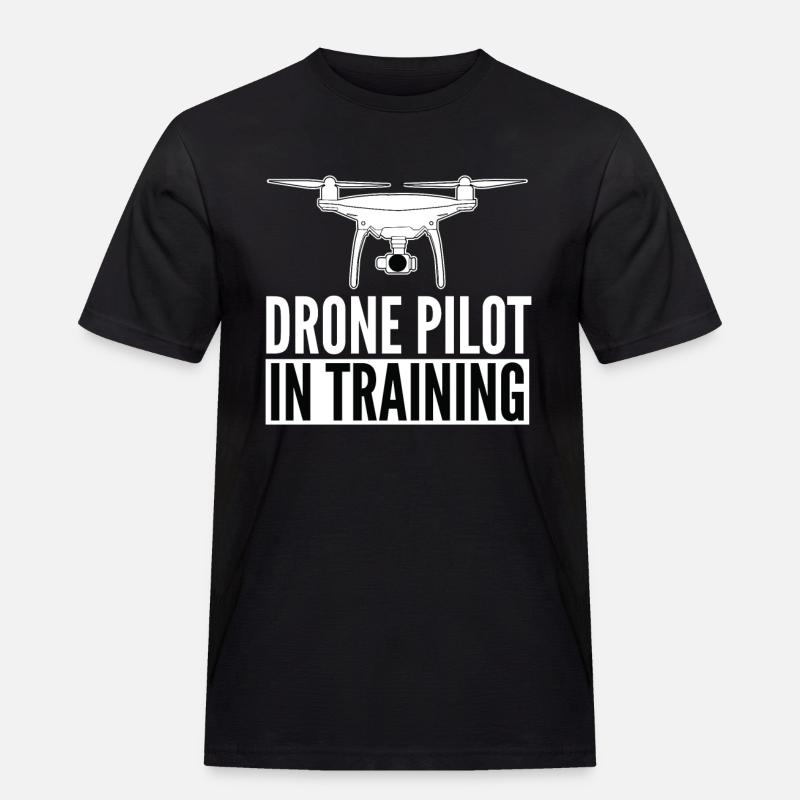 DRONE - Drone pilot in training - Männer Workwear T-Shirt - Schwarz